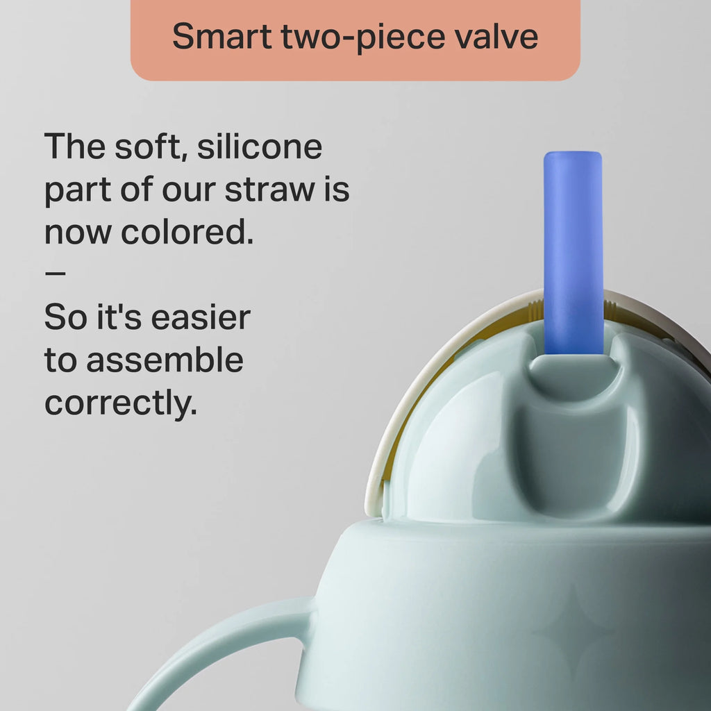 Tommee Tippee Weighted Straw Cup, 10oz, 6 Months+, Easy Transition Toddler Cup, Silicone Weighted Straw and Easy-hold Handles, Mint, 1 Count