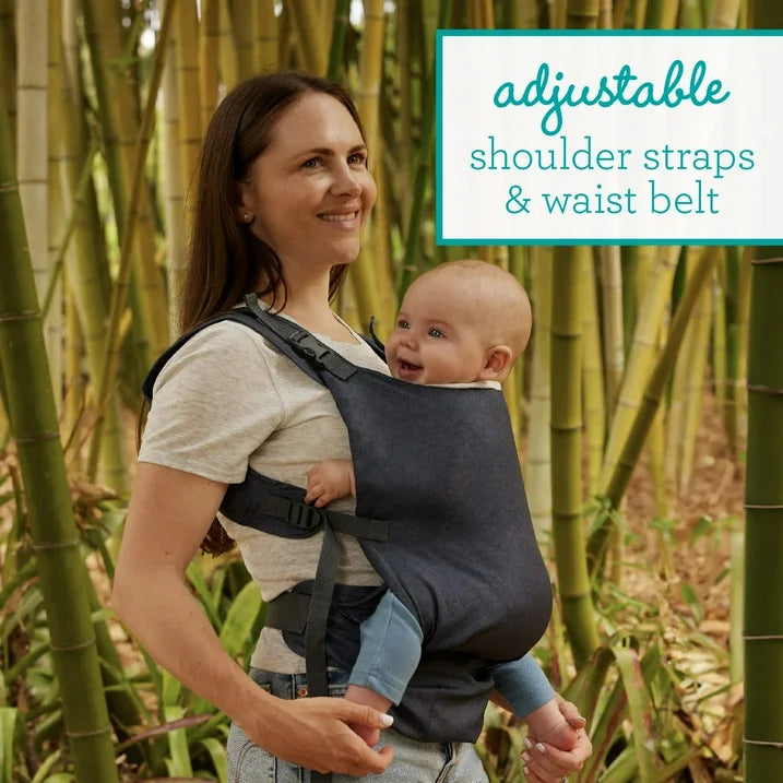 Infantino Fold & Go 2-in-1 Lightweight Carrier - Perfect for Quick Outings with Babies and Toddlers 12-40lbs, Gray