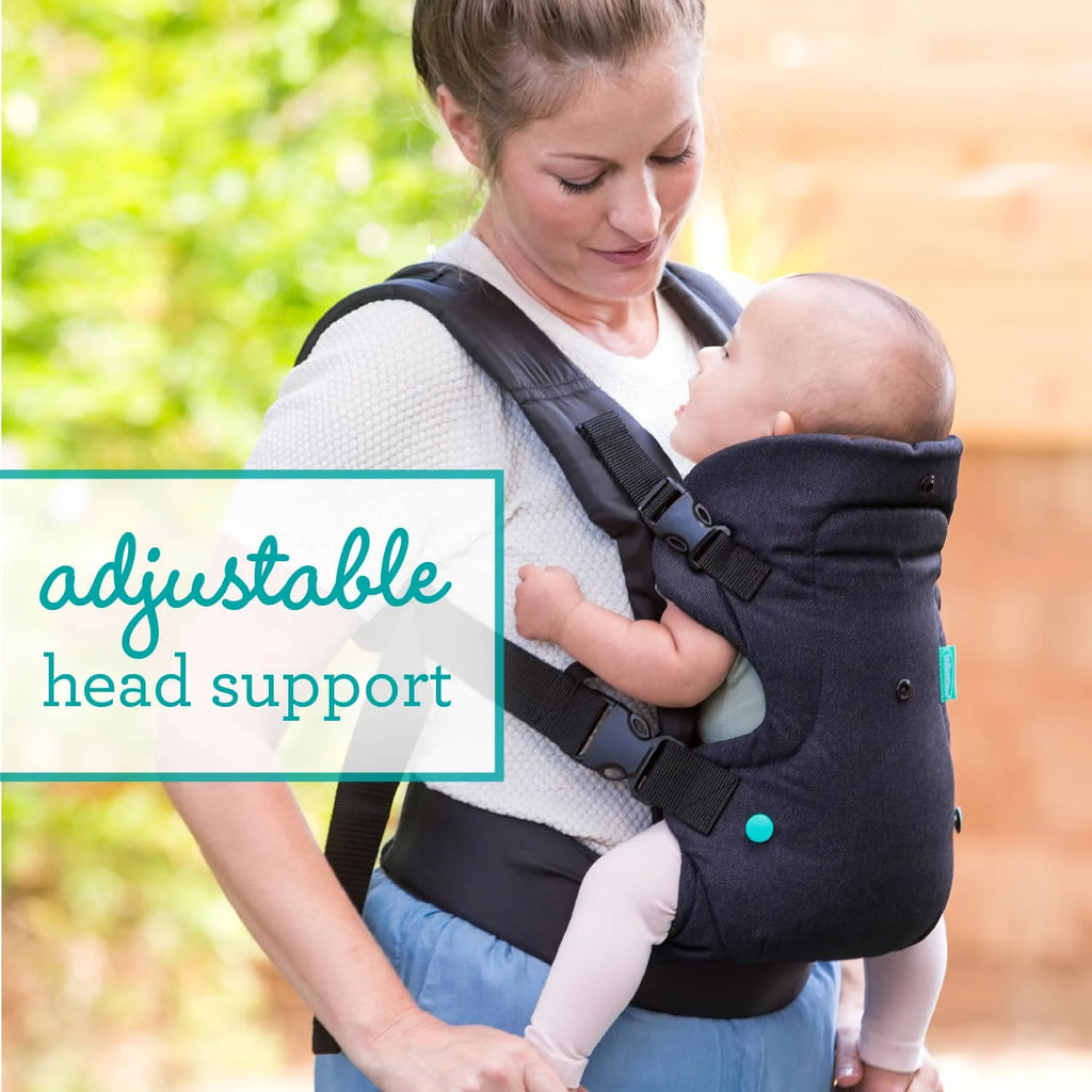 Infantino Flip 4-in-1 Convertible Baby Carrier, 4-Position, for Newborns and Toddlers 8-32lb, Black
