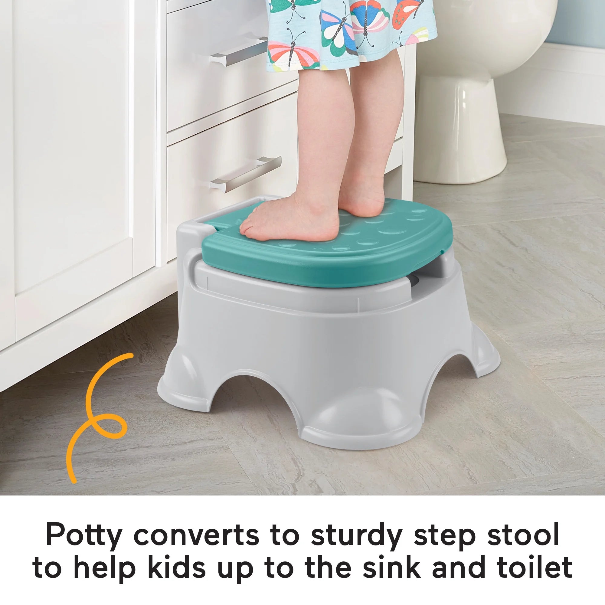 Fisher-Price 3-in-1 Toddler Toilet Training Potty Chair and Step Stool, with Removable Toilet Ring