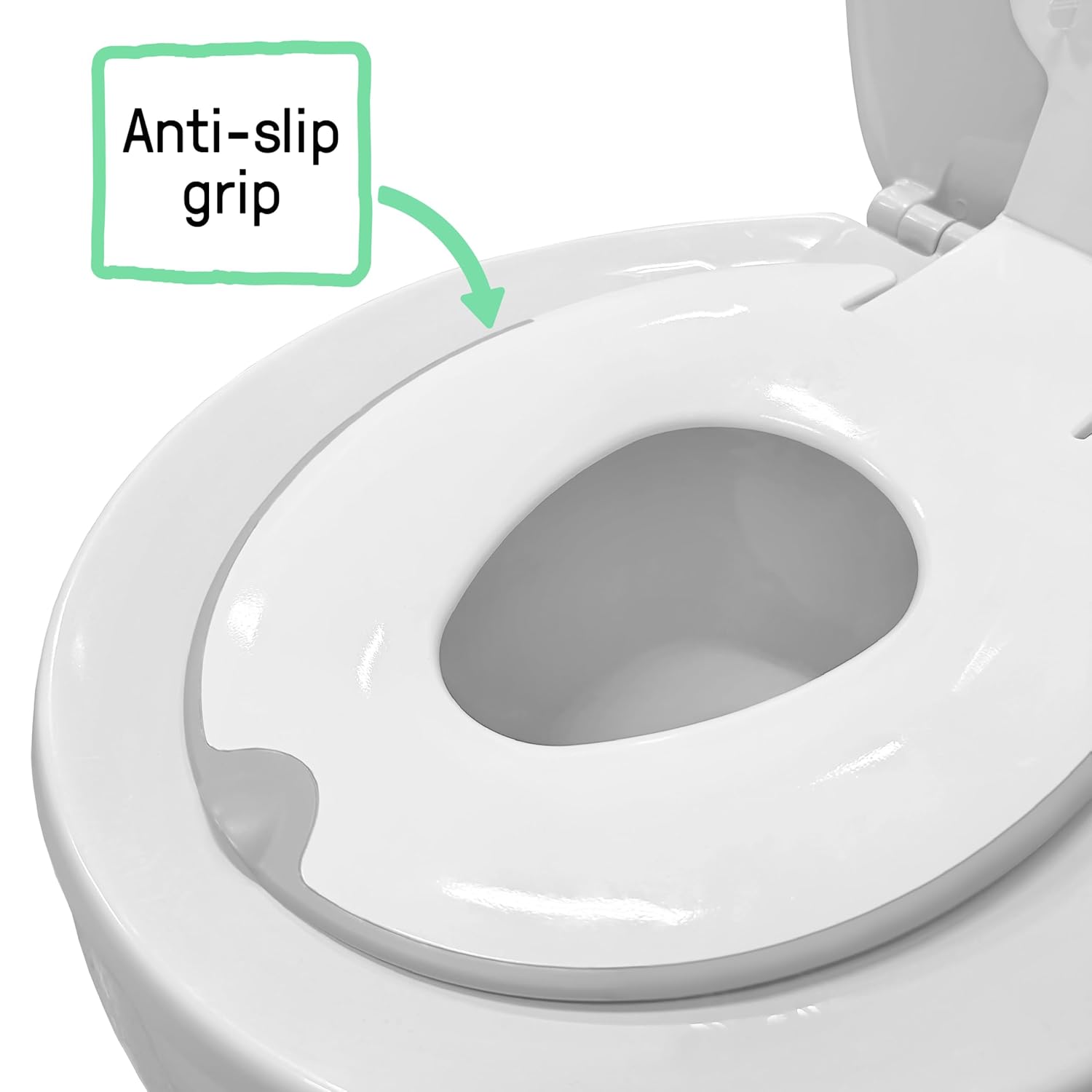Ingenuity Flip & Sit Potty Seat (White) – Easy to Set Up & Remove Potty Training Seat That Attaches to Adult Toilet Seat