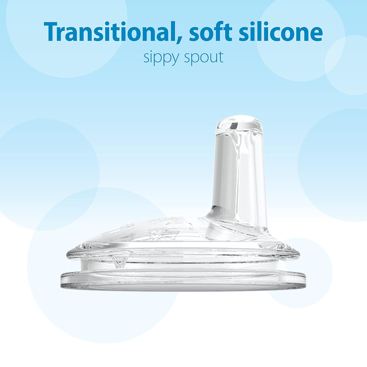 Dr. Brown's Milestones Wide-Neck Sippy Spout Bottle with 100% Silicone Handles, Easy-Grip Handles with Soft Sippy Spout, 9oz/270mL, Light-Pink, 1-Pack, 6m+