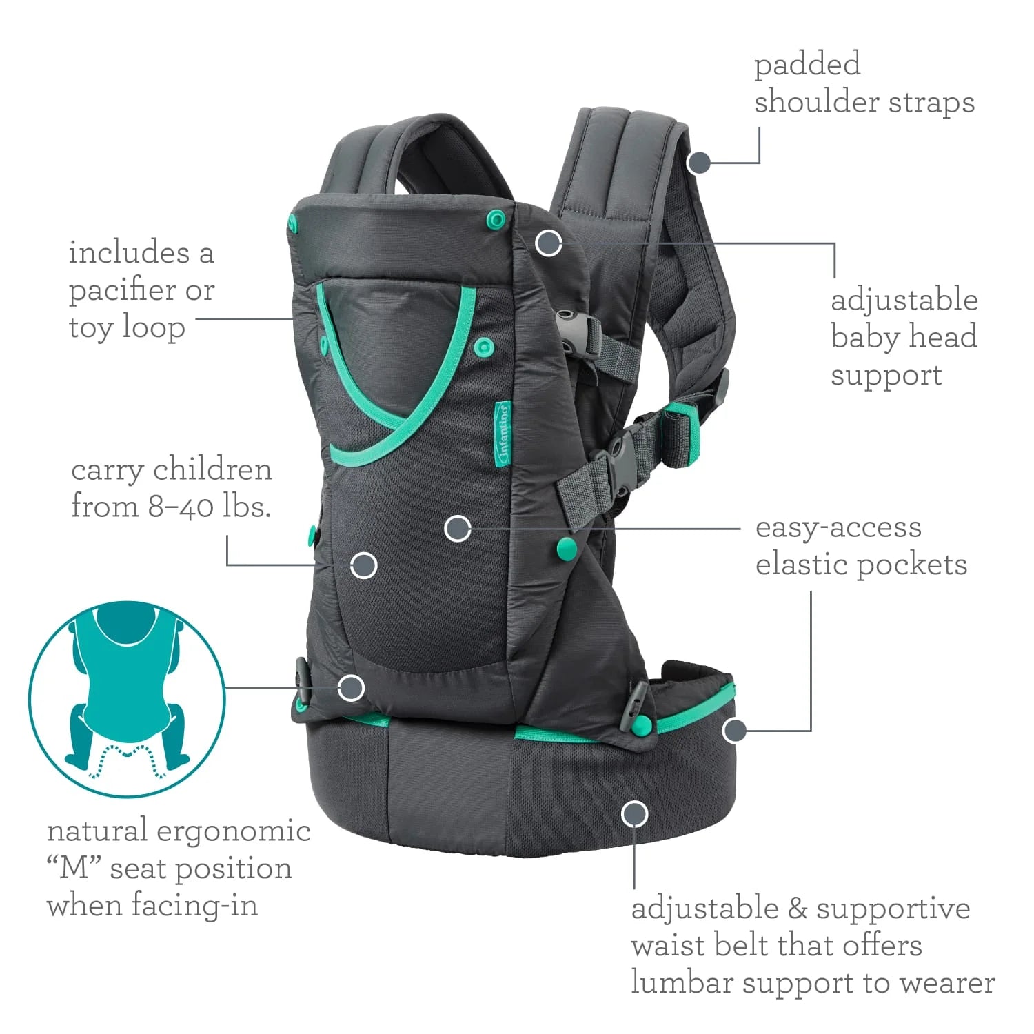 Baby Trend Caleo 3-in-1 Newborn Carrier, Snuggle Grey