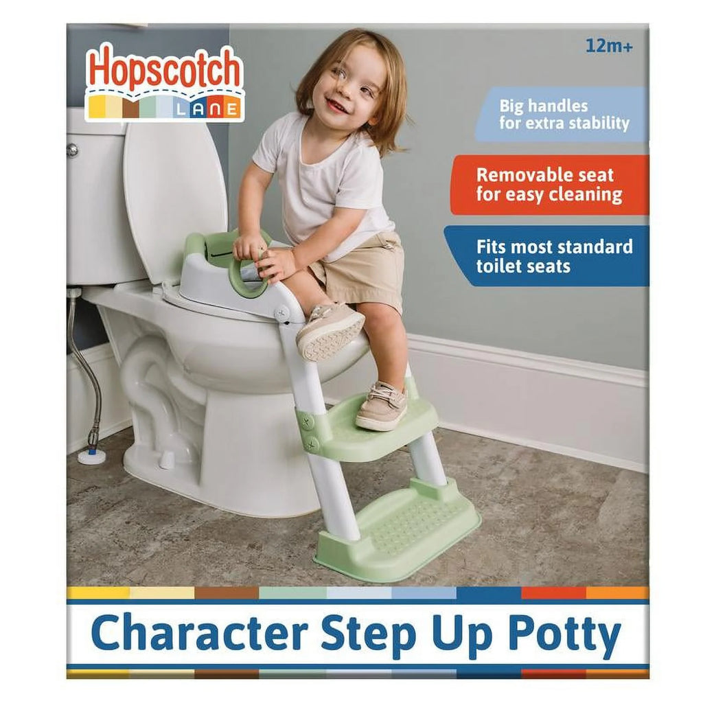 Hopscotch Lane Frog Character Step up Potty - Toddler Toilet Seat with Ladder, Children 12+ Months