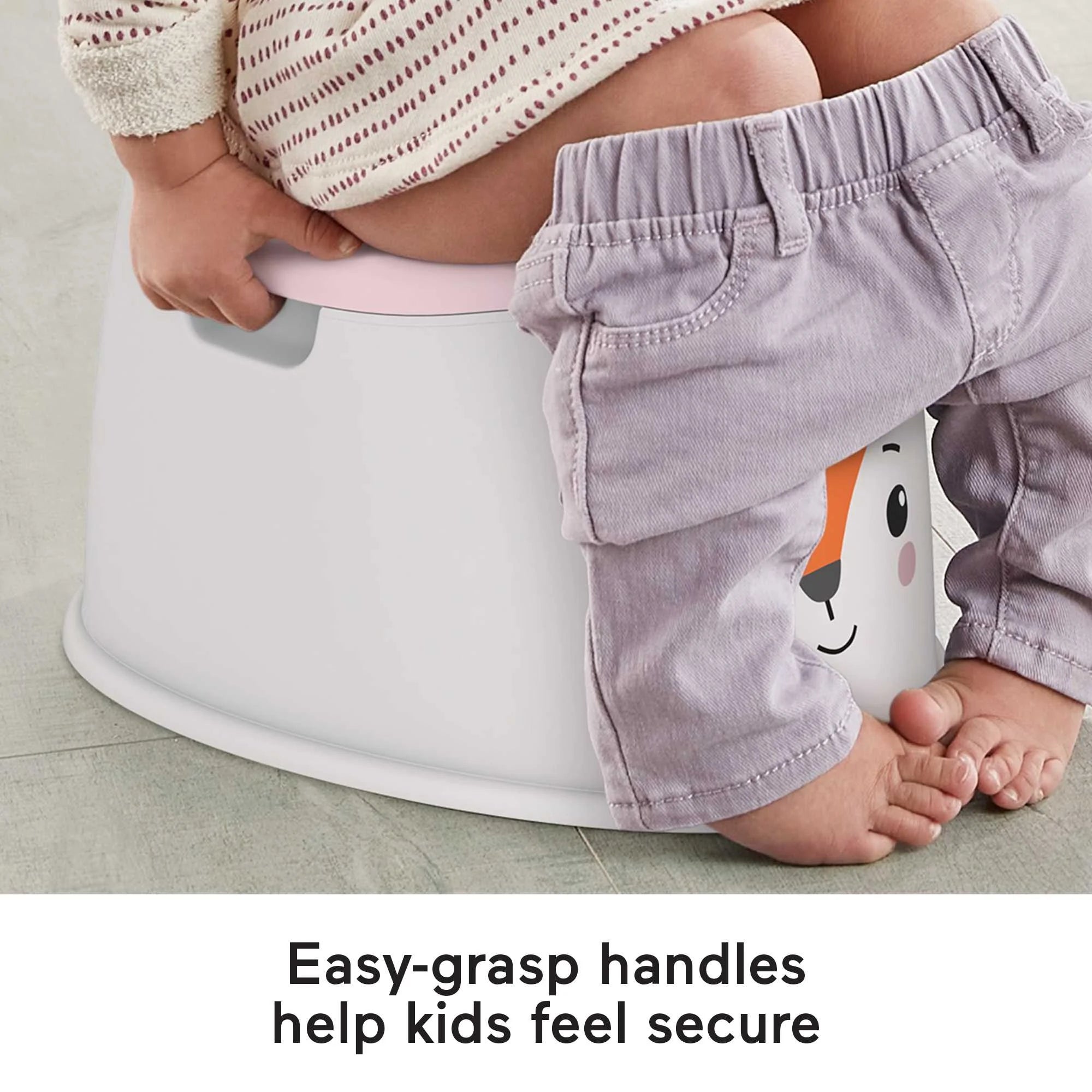 Fisher-Price Friendly Fox Potty Toddler Toilet Training Chair with Removable Bowl, 2 pieces