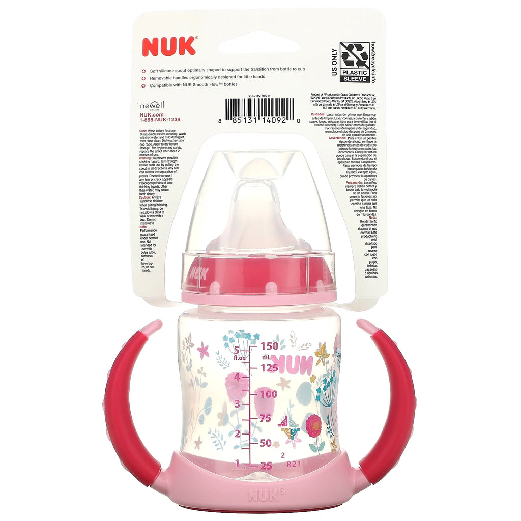 NUK Learner Cup, 5 oz Soft Spout Sippy Cup, 6+ Months