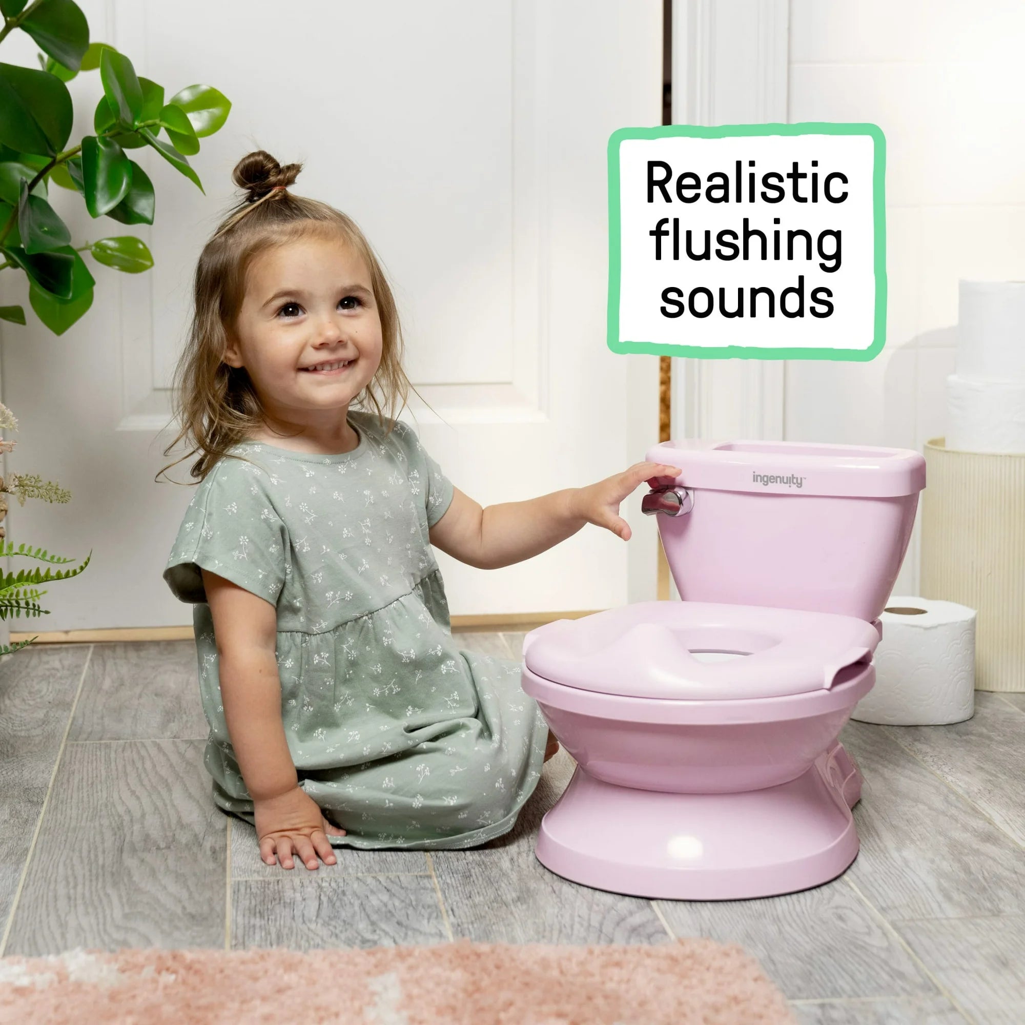 Ingenuity My Size Potty Pro children's toilet training seat, pink.