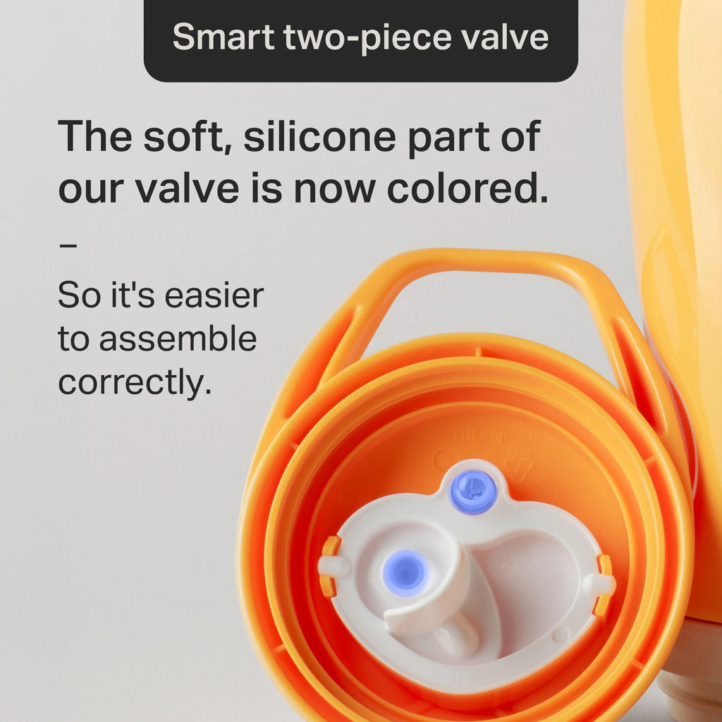 Tommee Tippee Insulated Sporty Bottle, 9oz, 12 Months Plus, No Spill Toddler Water Bottle, Pink & Blue