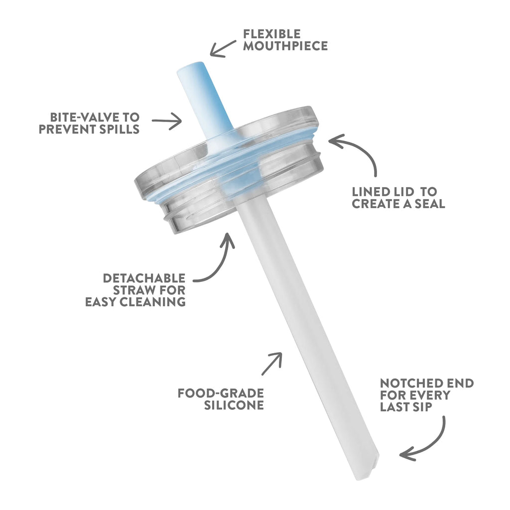 YAYA My First Travel Tumbler for Toddlers 3+ with Reusable Straw and Spill-Safe Lid, 12oz, Blue