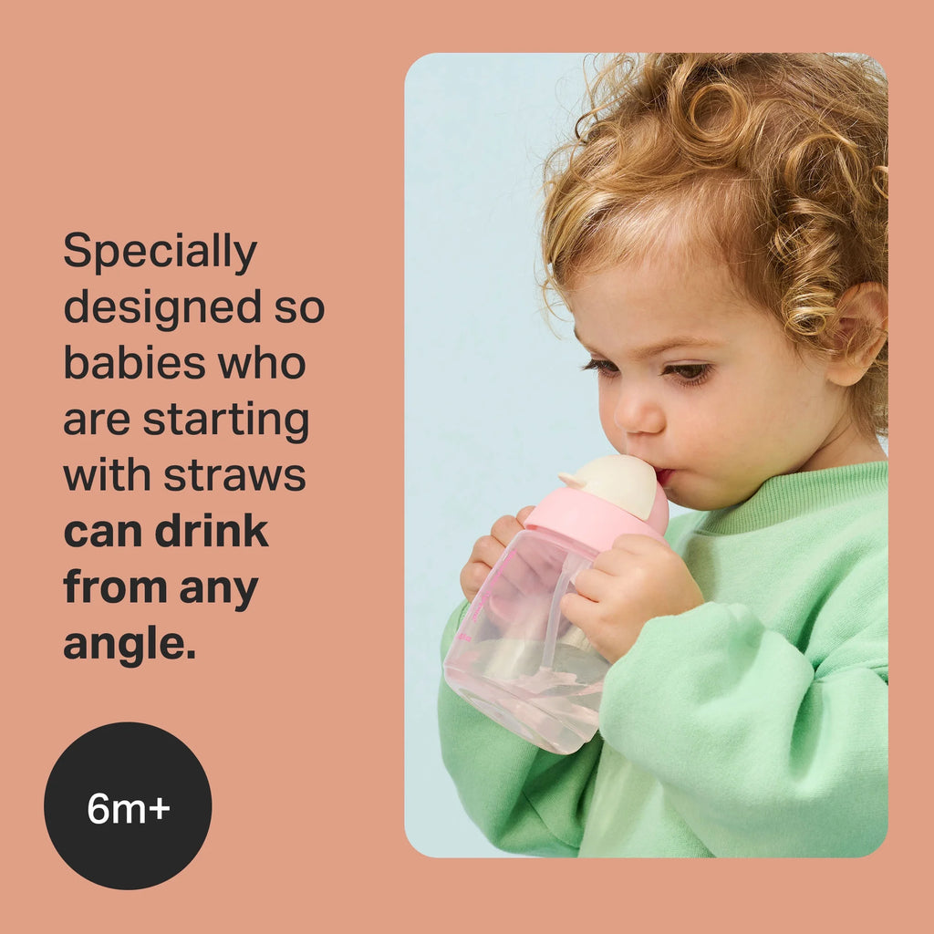 Tommee Tippee Weighted Straw Cup, 10oz, 6 Months+, Easy Transition Toddler Cup, Silicone Weighted Straw and Easy-hold Handles, Mint, 1 Count