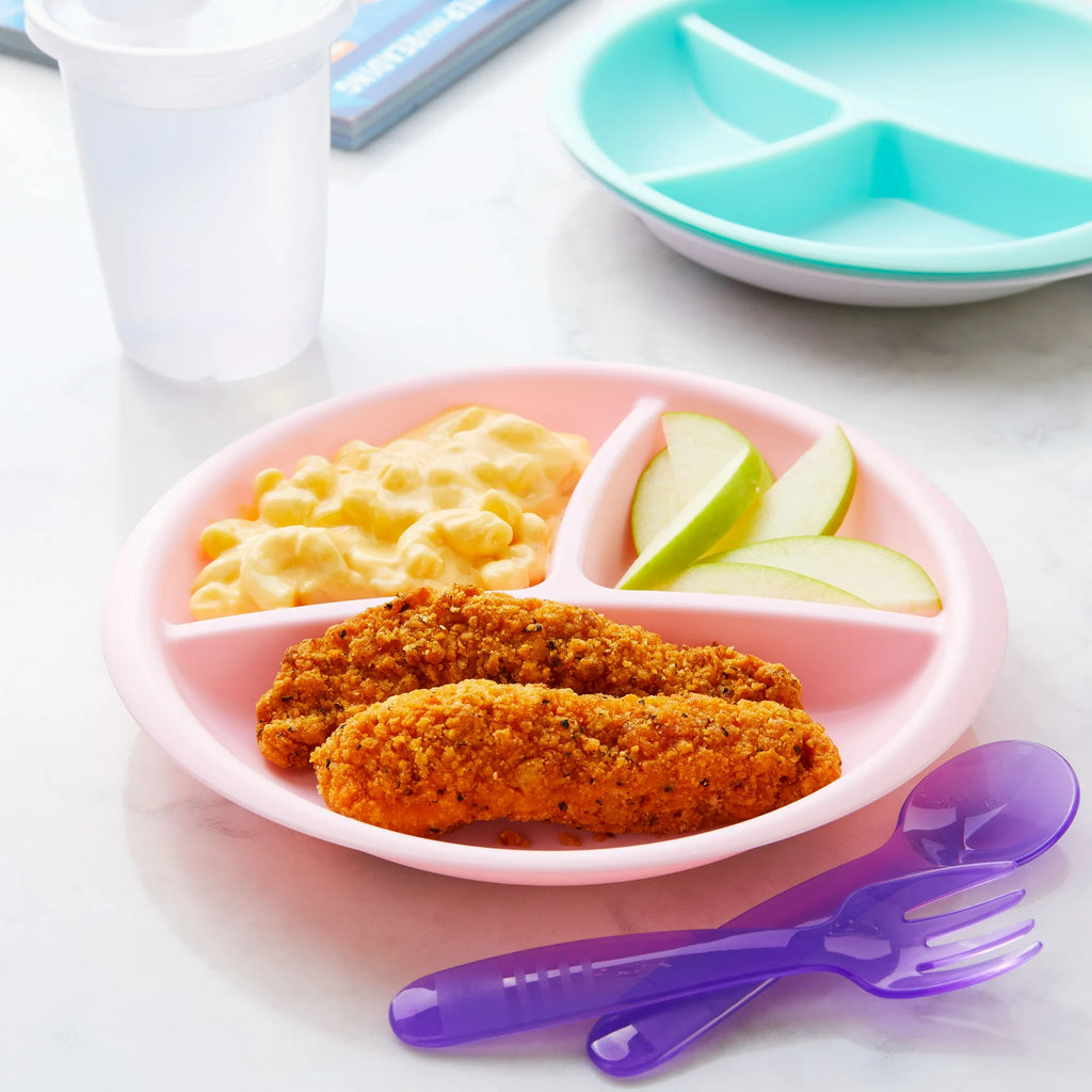 Parents Choice 3-Pack Compartment Section Plate, Aged 12 Months and up, Gender Neutral