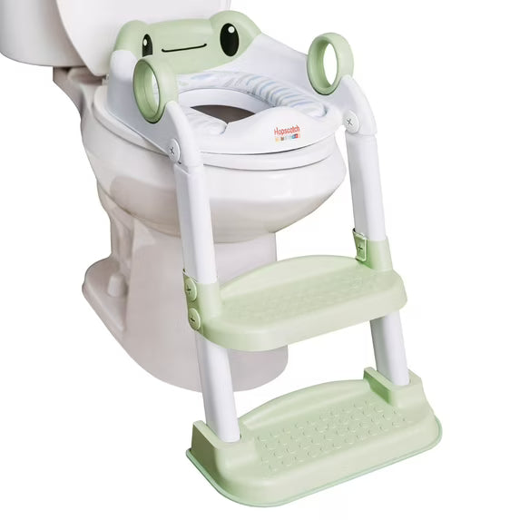 Hopscotch Lane Frog Character Step up Potty - Toddler Toilet Seat with Ladder, Children 12+ Months