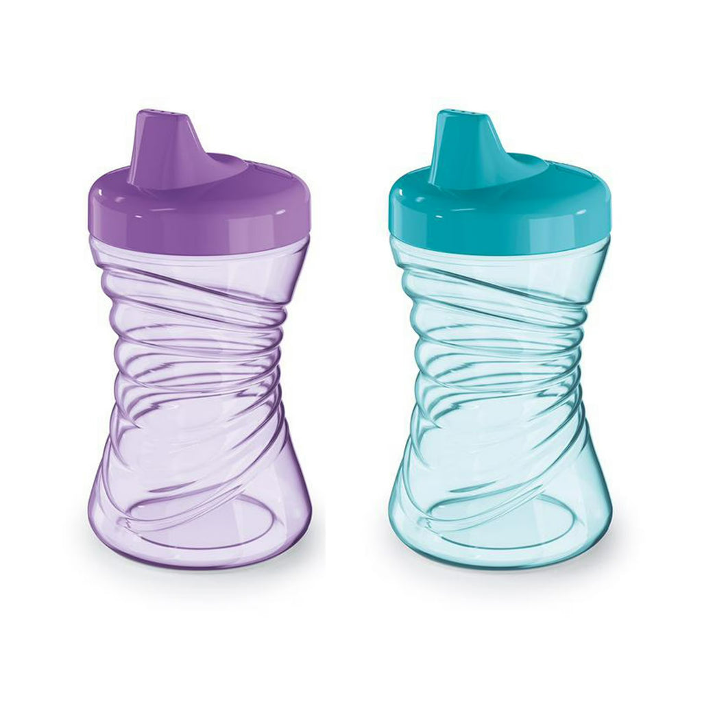 NUK Fun Grips Hard Spout Sippy Cup, 10 oz, 2 Pack, Girl