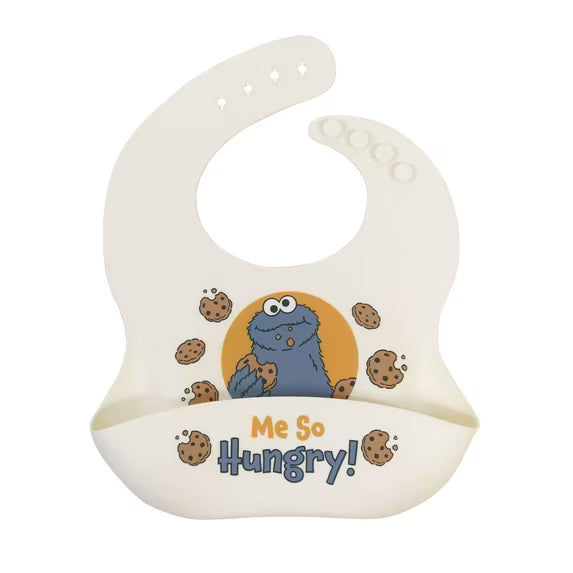 Sesame Street Cookie Monster Silicone Unisex Infant Bib