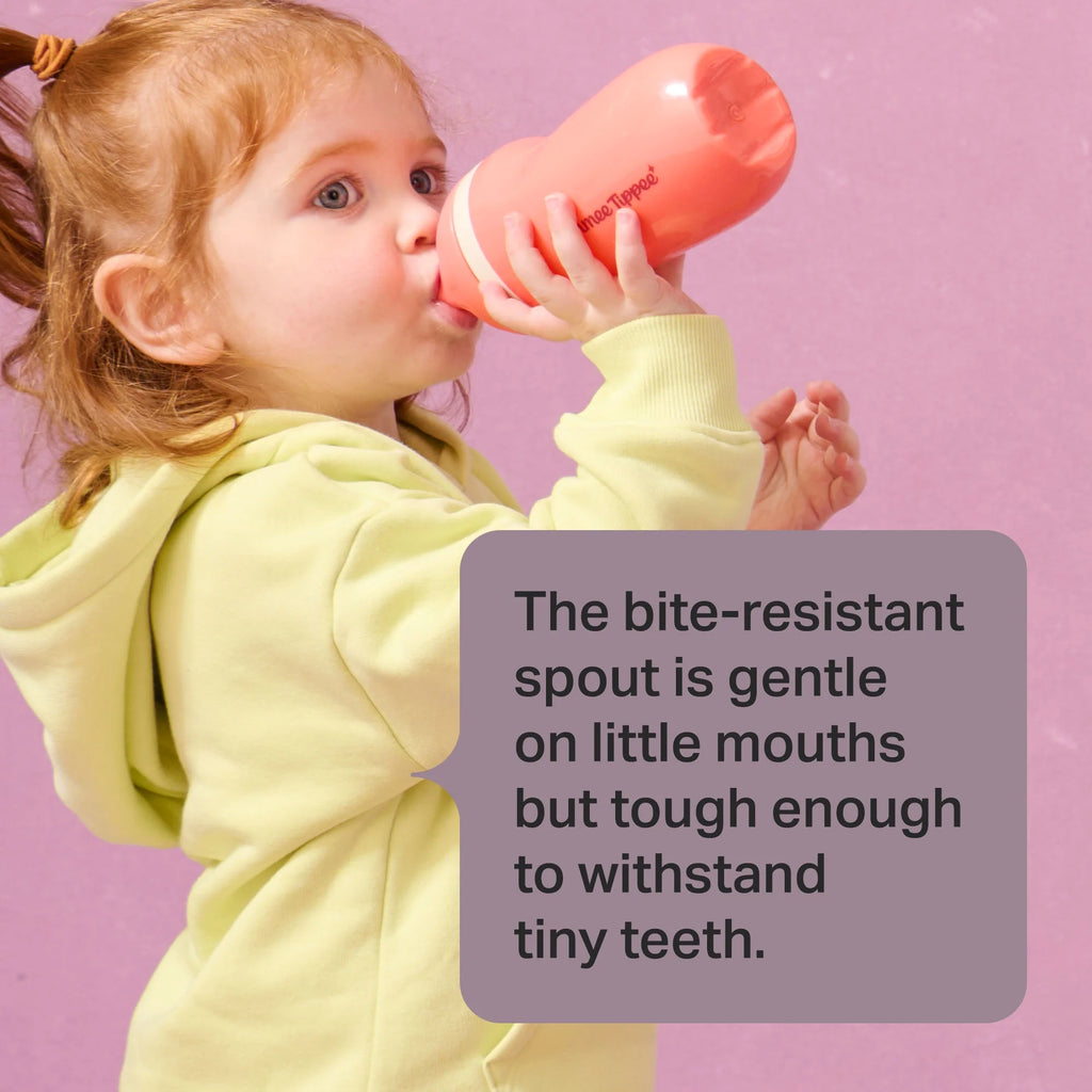 Tommee Tippee Insulated Sporty Bottle, 9oz, 12 Months Plus, No Spill Toddler Water Bottle, Pink & Blue