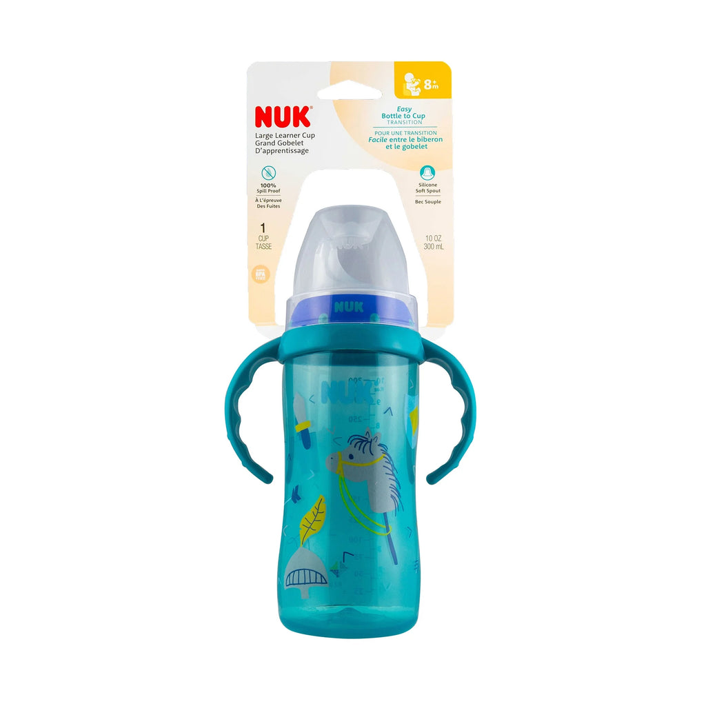 NUK Learner Cup, 10oz, Soft Spout Sippy Cup, 1 Pack, Boy