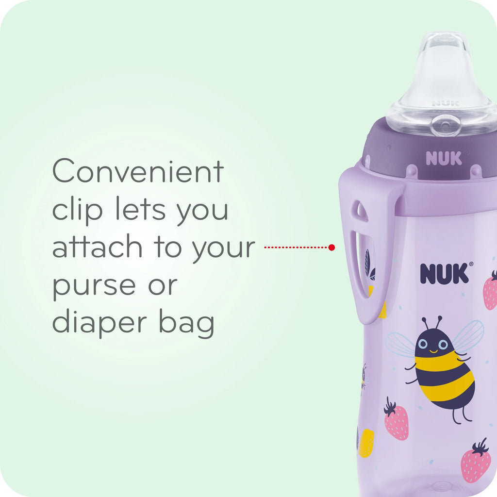 NUK Toddler Active Cup, 10 oz Soft Spout Sippy Cup, 12+ Months, 1 Pack, Boys