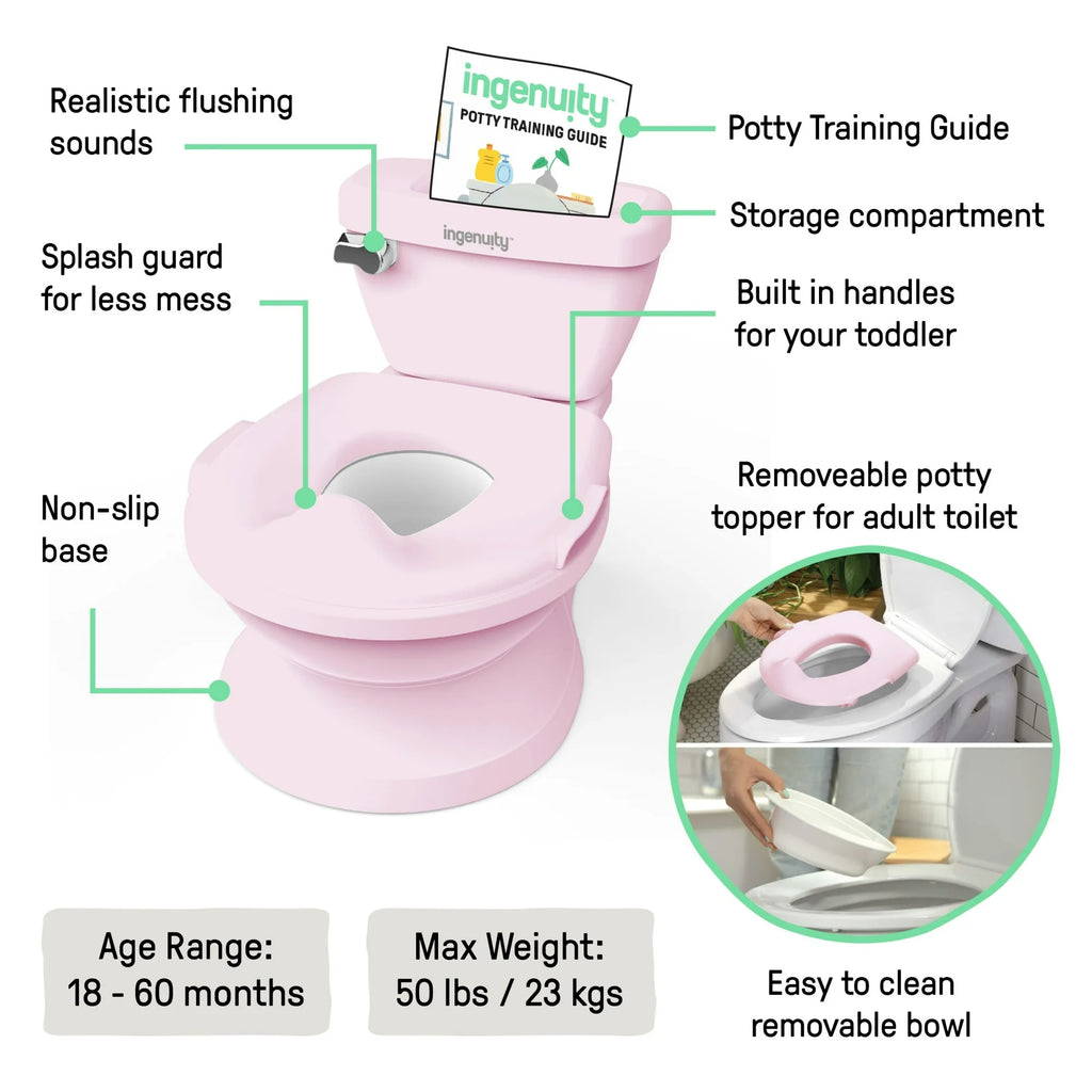 Ingenuity My Size Potty Pro children's toilet training seat, pink.